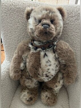 Plush Brown Speckled Bear Stuffed Animal